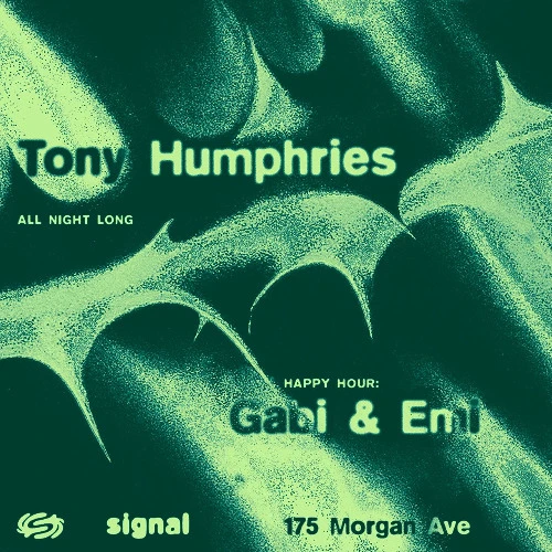 Signal event poster with spiky plant art